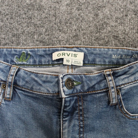 Orvis Mid-Rise Skinny Jeans Womens Size 10 Blue Denim Casual - Picture 2 of 12